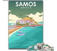 1000 Piece Jigsaw Puzzle for Adults And Teenagers Samos Greece Island Art Help The Brain Exercise Addictive Toys to Cultivate Patience Parent-child Interaction (38x26cm) 1000pcs