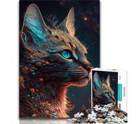 1000 Piece Jigsaw Puzzle for Adults And Teenagers Savannah Cat Mythos Teenager Jigsaw,Fun Present & Activity for Home,Toy for Rainy Days 75x50cm