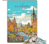 1000 Piece Jigsaw Puzzle for Adults And Teenagers Scotland Glasgow Travel,Help The Brain Exercise Addictive Toys to Cultivate Patience Perfect Decoration 50x75cm
