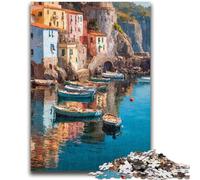 1000 Piece Jigsaw Puzzle for Adults And Teenagers Seaside City View Family Game Stress Reliever Difficult Challenge Artists Collection, Fine Art 50x75cm