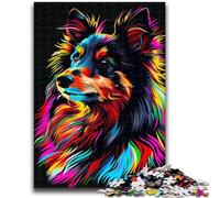 1000 Piece Jigsaw Puzzle for Adults And Teenagers Shetland Sheepdog Teenager Jigsaw,Fun Present & Activity for Home,Toy for Rainy Days (26x38cm)