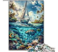 1000 Piece Jigsaw Puzzle for Adults And Teenagers Ship Sailing on The Ocean, Suitable for People Aged 14 And Above Educational Games Secret Santa Gifts (Size 50x75cm)