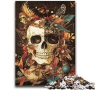 1000 Piece Jigsaw Puzzle for Adults And Teenagers Skull Feathers Help The Brain Exercise Addictive Toys to Cultivate Patience Wall Decoration 26x38cm