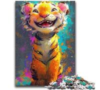1000 Piece Jigsaw Puzzle for Adults And Teenagers Smiling Baby Tiger Puzzles,Educational Games DIY Toys Great Gifts And Toys (38x26cm)