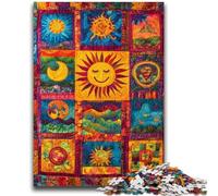 1000 Piece Jigsaw Puzzle for Adults And Teenagers Smiling Sun Collage Teenager Jigsaw,Educational Toy Funny Family Games Unique Home Decor (75x50cm)