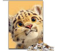 1000 Piece Jigsaw Puzzle for Adults And Teenagers Snow Leopard Baby, Decompressing Intellectual Educational Toy Birthday Gift 50x75cm