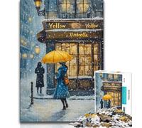 1000 Piece Jigsaw Puzzle for Adults And Teenagers Snowy City Landscape,Challenging Game And Family Play with Matching Poster And Trivia Sheet (38x26cm)