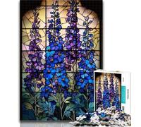 1000 Piece Jigsaw Puzzle for Adults And Teenagers Stained Glass Flowers Puzzles,Challenging Game Gifts for Is Ideal As A Gift for The Whole Family 50x75cm