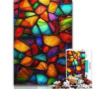 1000 Piece Jigsaw Puzzle for Adults And Teenagers Stained Glass Stones,learning Educational Is Ideal As A Gift for The Whole Family 75x50cm