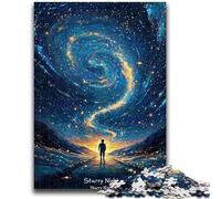 1000 Piece Jigsaw Puzzle for Adults And Teenagers Starry Night Teenager Jigsaw,with Matching Poster And Trivia Sheet for And Age 14 Years Up (75x50cm)