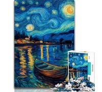 1000 Piece Jigsaw Puzzle for Adults And Teenagers Starry Sky Boat, Analysis And Logic,is Ideal As Gifts for The Whole Family for Age 14 38x26cm