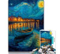 1000 Piece Jigsaw Puzzle for Adults And Teenagers Starry Sky Boat,learning Educational Is Ideal As A Gift for The Whole Family 38x26cm