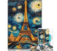 1000 Piece Jigsaw Puzzle for Adults And Teenagers Starry Sky Eiffel Adult Jigsaw,Wishlist with Santa Claus for And Age 14 (size 75x50cm)