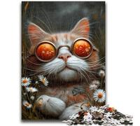 1000 Piece Jigsaw Puzzle for Adults And Teenagers Steampunk Cat Challenging Game And Family Play Secret Santa Gifts 26x38cm