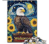 1000 Piece Jigsaw Puzzle for Adults And Teenagers Sunflower Eagle, Fun Activity for Home, Rainy Days Toys, Birthday Gifts 50x75cm
