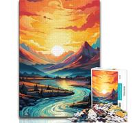 1000 Piece Jigsaw Puzzle for Adults And Teenagers Sunrise with Water 1000 Pieces for Teenagers,learning Educational Is Ideal As A Gift for The Whole Family (size 75x50cm)