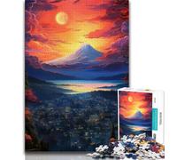 1000 Piece Jigsaw Puzzle for Adults And Teenagers Sunset at Mount Fuji Adult Puzzles,Game Toys Every Piece Is Unique - Challenging Family Fun Game (size 38x26cm)