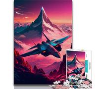 1000 Piece Jigsaw Puzzle for Adults And Teenagers Synthwave Jet Teenager Jigsaw,Fun Present & Activity for Home,Toy for Rainy Days 75x50cm