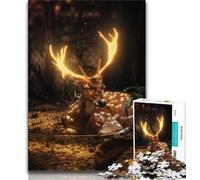 1000 Piece Jigsaw Puzzle for Adults And Teenagers The Glowing Deer 1000 Pieces for Adults,learning Educational for Is Ideal As A Gift for The Whole Family (size 75x50cm)