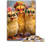 1000 Piece Jigsaw Puzzle for Adults And Teenagers Three Little Chickens for Age 14+ Intellectual Game Christmas Birthday Gifts 26x38cm