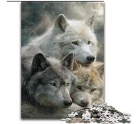 1000 Piece Jigsaw Puzzle for Adults And Teenagers Three Wolves, for Age 14 Years And over Home Decor As A Gift for The Whole Family And Friends (Size 26x38cm)