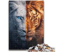 1000 Piece Jigsaw Puzzle for Adults And Teenagers Tiger Portrait Puzzles,Educational Toy Funny Family Games Unique Home Decor (38x26cm)