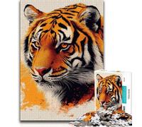 1000 Piece Jigsaw Puzzle for Adults And Teenagers Tiger Portrait Puzzles for Teenagers,Suitable for Desktop Decoration for And Age 14 (size 38x26cm)