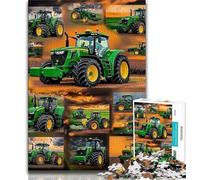 1000 Piece Jigsaw Puzzle for Adults And Teenagers Tractor Collage,Family Game Stress Reliever Difficult Challenge Suitable for Couples (38x26cm)
