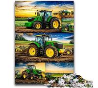1000 Piece Jigsaw Puzzle for Adults And Teenagers Tractor Collage Family Game Stress Reliever Difficult Challenge Artists Collection, Fine Art 26x38cm