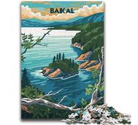 1000 Piece Jigsaw Puzzle for Adults And Teenagers Tranquil Lake Baikal 1000 Piece Jigsaw,for Educational Game Challenge Toy Deal As Gifts for The Whole Family (50x75cm)