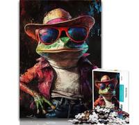 1000 Piece Jigsaw Puzzle for Adults And Teenagers Traveling Frog 1000 Piece Jigsaw,for Educational Game Challenge Toy Deal As Gifts for The Whole Family 38x26cm