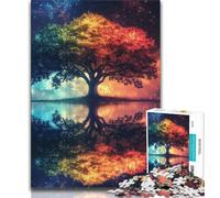1000 Piece Jigsaw Puzzle for Adults And Teenagers Tree of Life,Charcoal Art Staycation Kill Time for Home Decoration (75x50cm)
