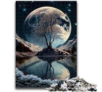 1000 Piece Jigsaw Puzzle for Adults And Teenagers Tree on The Moon Educational Stress Relief Toy Gifts for Friends And Family 26x38cm