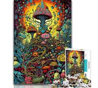 1000 Piece Jigsaw Puzzle for Adults And Teenagers Trippy Mushroom Medley Adult Jigsaw,Wishlist with Santa Claus for And Age 14 (size 75x50cm)