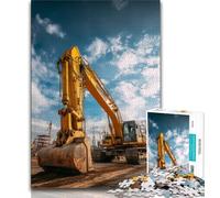 1000 Piece Jigsaw Puzzle for Adults And Teenagers Truck Excavator,Charcoal Art Staycation Kill Time for Home Decoration (75x50cm)