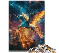 1000 Piece Jigsaw Puzzle for Adults And Teenagers Unicorn of The Universe Stress Reliever Difficult Challenge Enhance Love between Couples 50x75cm