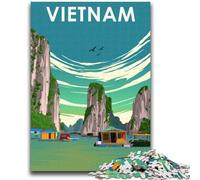 1000 Piece Jigsaw Puzzle for Adults And Teenagers Vietnam Country Poster Family Fun Gifts for Friends And Family for And Age 14 (size 50x75cm)