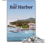 1000 Piece Jigsaw Puzzle for Adults And Teenagers Visit Bar Harbor,Help The Brain Exercise Addictive Toys to Cultivate Patience Perfect Decoration 50x75cm