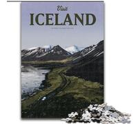 1000 Piece Jigsaw Puzzle for Adults And Teenagers Visit Iceland,Help The Brain Exercise Addictive Toys to Cultivate Patience Perfect Decoration 38x26cm
