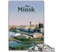 1000 Piece Jigsaw Puzzle for Adults And Teenagers Visit Minsk Puzzles for Teenagers,with Matching Poster And Trivia Sheet for Ages 14+ (50x75cm)