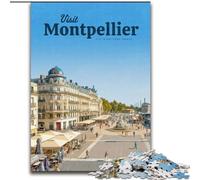 1000 Piece Jigsaw Puzzle for Adults And Teenagers Visit Montpellier, for And from 14 Years And over Educational Learning Toys Family Games Birthday Present 50x75cm