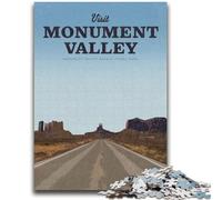 1000 Piece Jigsaw Puzzle for Adults And Teenagers Visit Monument Valley Puzzles for Teenagers,with Matching Poster And Trivia Sheet for Ages 14+ (26x38cm)