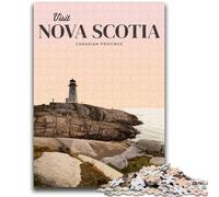 1000 Piece Jigsaw Puzzle for Adults And Teenagers Visit Nova Scotia Puzzles for Teenagers,Quiz Game Wall Decoration Unique Birthday And Xmas Gifts (50x75cm)