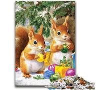 1000 Piece Jigsaw Puzzle for Adults And Teenagers Water Christmas Squirrel for And from 14 Years And over Play Toys Because It Is Ideal As A Gift for The Whole Family 38x26cm