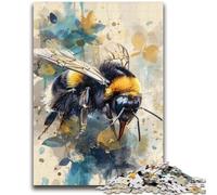 1000 Piece Jigsaw Puzzle for Adults And Teenagers Watercolor Bee Puzzles,Educational Games DIY Toys Great Gifts And Toys (38x26cm)