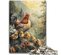 1000 Piece Jigsaw Puzzle for Adults And Teenagers Watercolor Hen for And from 14 Years And over Play Toys Because It Is Ideal As A Gift for The Whole Family 38x26cm