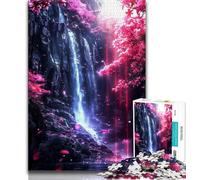 1000 Piece Jigsaw Puzzle for Adults And Teenagers Waterfall View Adult Jigsaw,Wishlist with Santa Claus for And Age 14 (size 75x50cm)