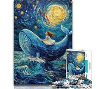 1000 Piece Jigsaw Puzzle for Adults And Teenagers Whales in The Night Sky Adult Jigsaw,Wishlist with Santa Claus for And Age 14 (size 38x26cm)
