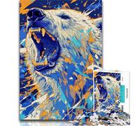 1000 Piece Jigsaw Puzzle for Adults And Teenagers White Polar Bear,for Educational Game Challenge Toy Deal As Gifts for The Whole Family 38x26cm