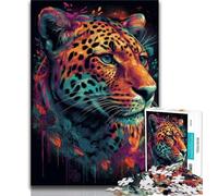 1000 Piece Jigsaw Puzzle for Adults And Teenagers Wild Leopard 1000 Piece Puzzle,Interesting Stress Reduction Parent-child Interaction (size 75x50cm)